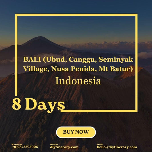 Indonesia - Bali - Ubud, Canggu, Seminyak Village, Nusa Penida, Mt Batur | 8 days (Asia) - DIYTINERARY - SINGH SISTERS PVT LIMITED