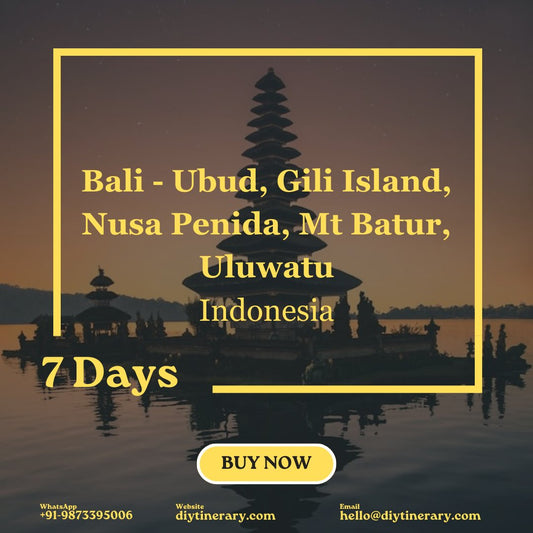 Indonesia - Bali - Ubud, Gili Island, Nusa Penida, Mt Batur, Uluwatu | 7 days (Asia) - DIYTINERARY - SINGH SISTERS PVT LIMITED