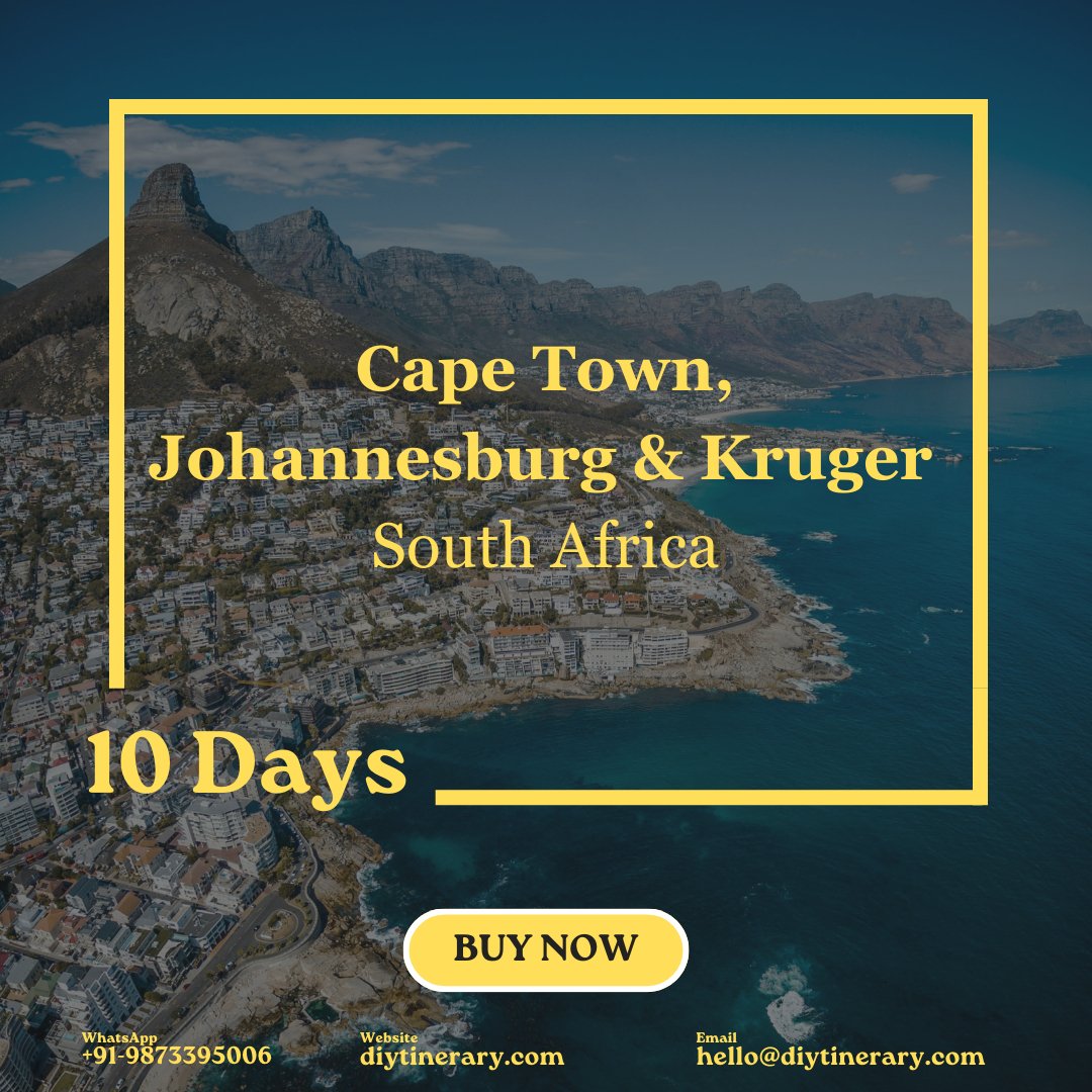 South Africa - Cape Town, Johannesburg & Kruger | 10 days (Africa) - DIYTINERARY - SINGH SISTERS PVT LIMITED